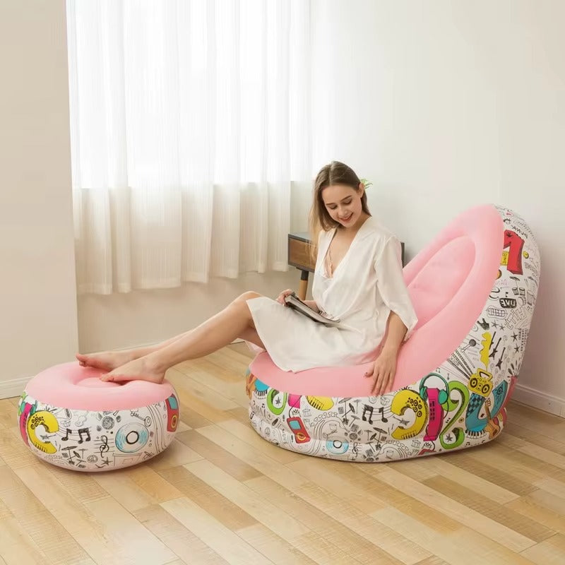 Fauteuil Pouf Relax Design - Repose pieds -Single Size