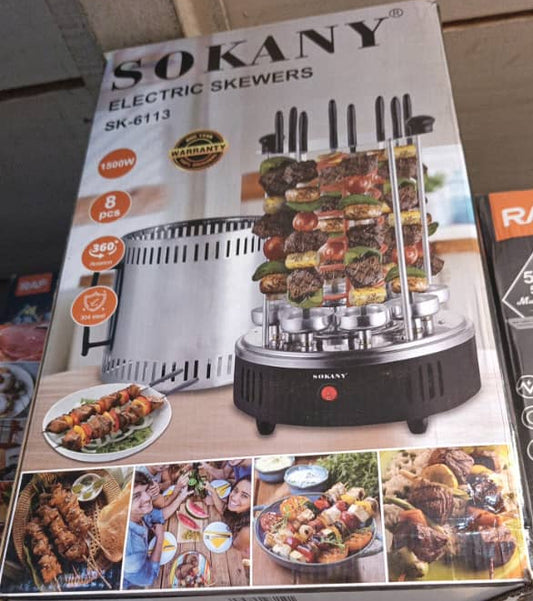 Grill Électrique à Brochettes SOKANY 1000W