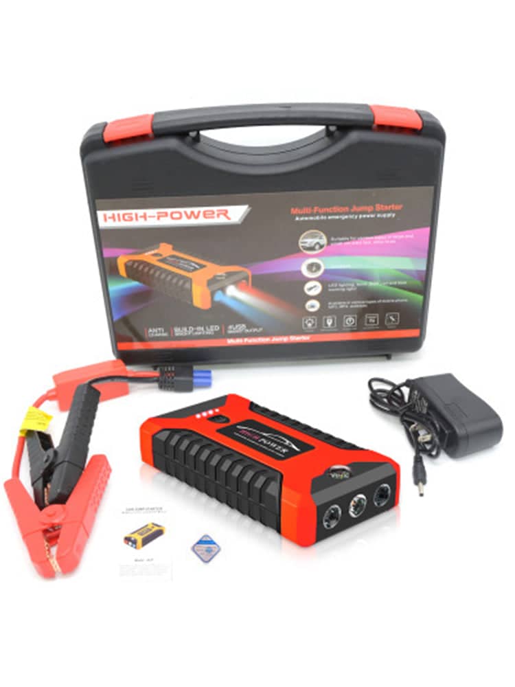 🔋 Démarreur d'Urgence de Voiture Haute Puissance – Multifonction