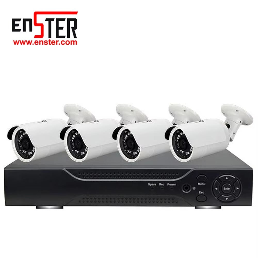 Kit Caméra de Surveillance CCTV HD – Système Complet avec 4 Caméras et Enregistreur DVR