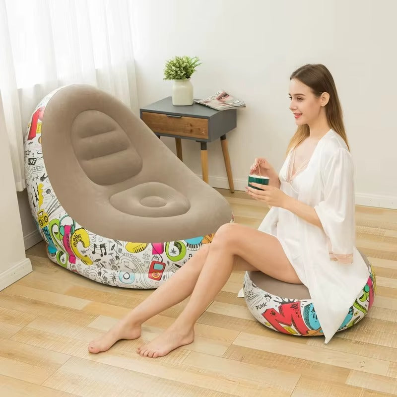 Fauteuil Pouf Relax Design - Repose pieds -Single Size