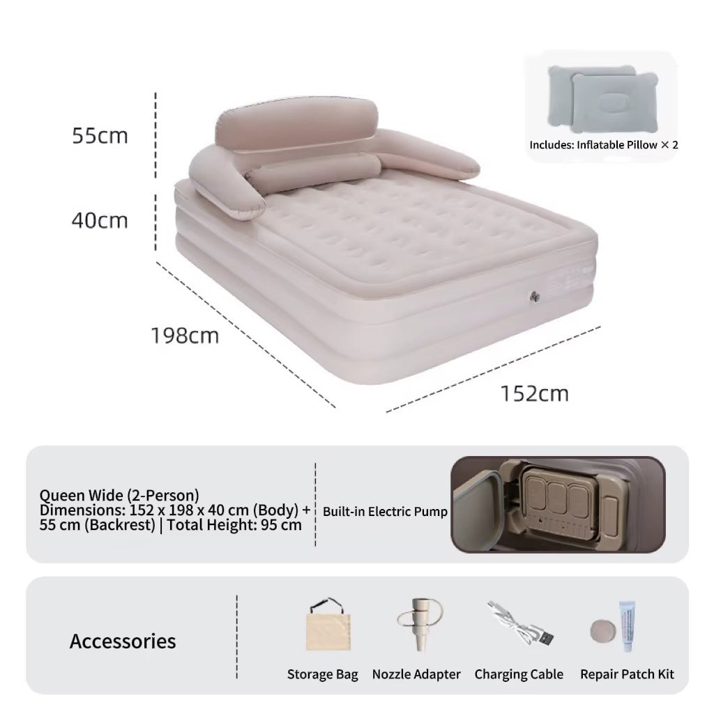 Matelas pneumatique gonflable tout usage multicolore durable