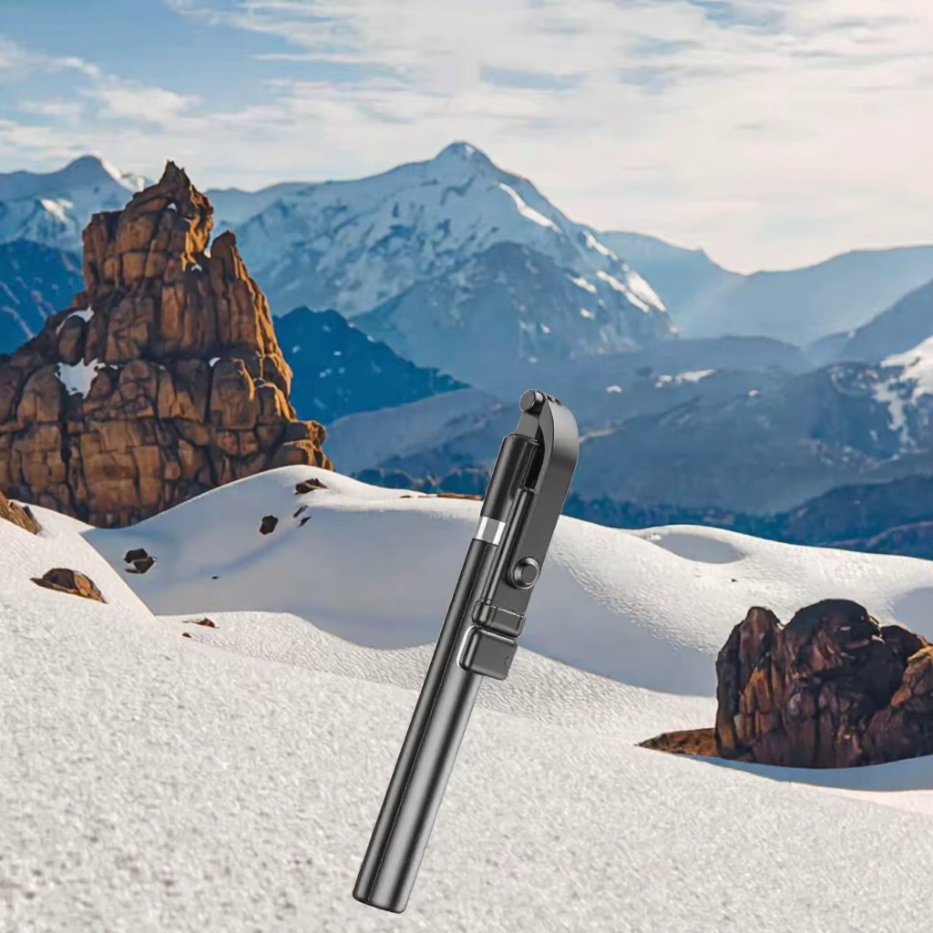 Perche à Selfie de Haute Qualité avec Trépied Extensible en Fibre de Carbone