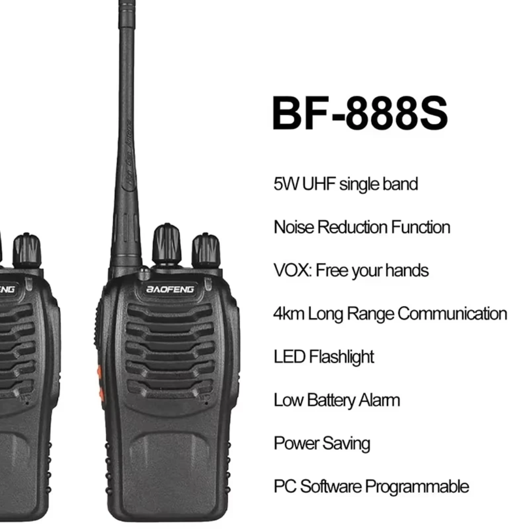 Talkie-Walkie BAOFENG BF-888S – Pack de 2 Radios Longue Portée