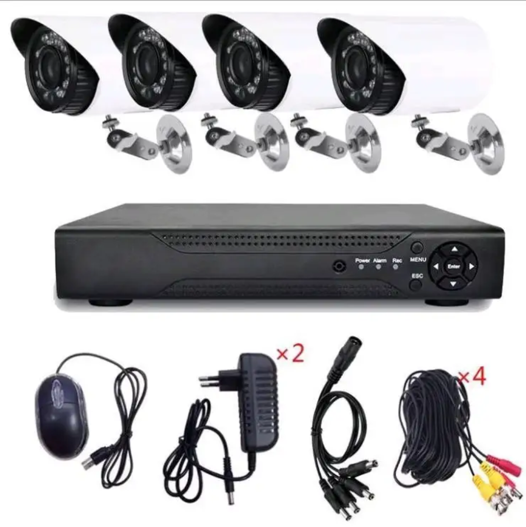 Kit Complet de Vidéo Surveillance - 4 Caméras + DVR+ Ecran ...